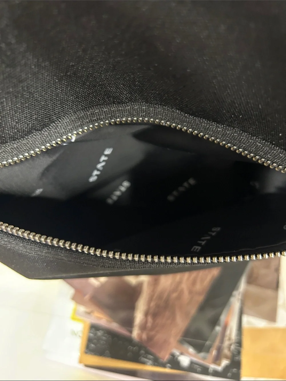STATE REED Black Backpack with Red Accent